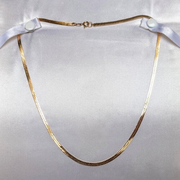 Vintage Unisex Russian USSR 14K 583 Rose Pink Gold Snake Link Chain Necklace P - Picture 7 of 8